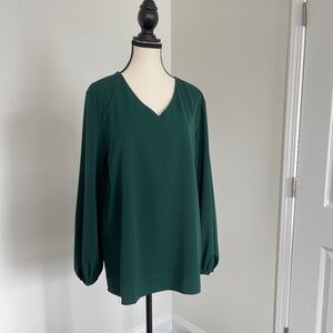 Wangzhi Women's Blouse - Hunter Green - Size M